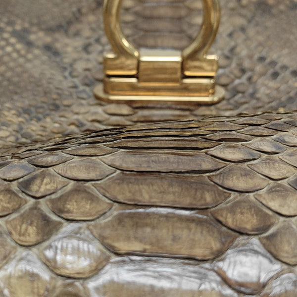 Python Shoulder Bag Brown