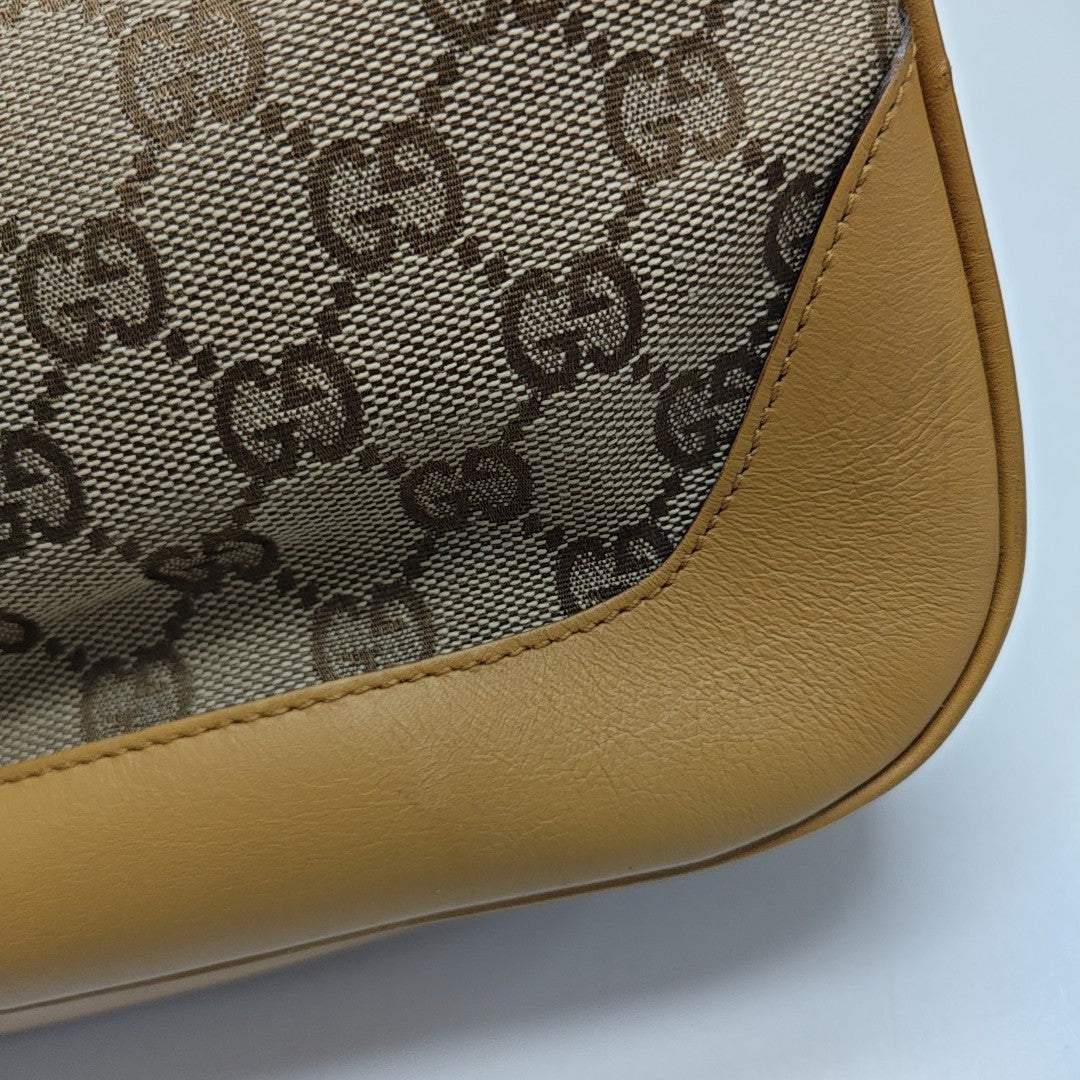 Monogram Canvas Shoulder Bag Brown