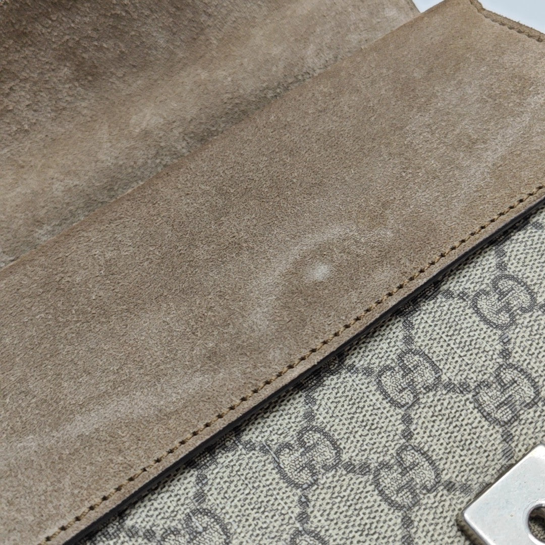 Dionysus Mini Monogram Coated Canvas Beige