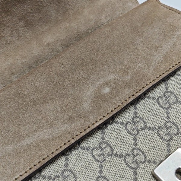 Dionysus Mini Monogram Coated Canvas Beige