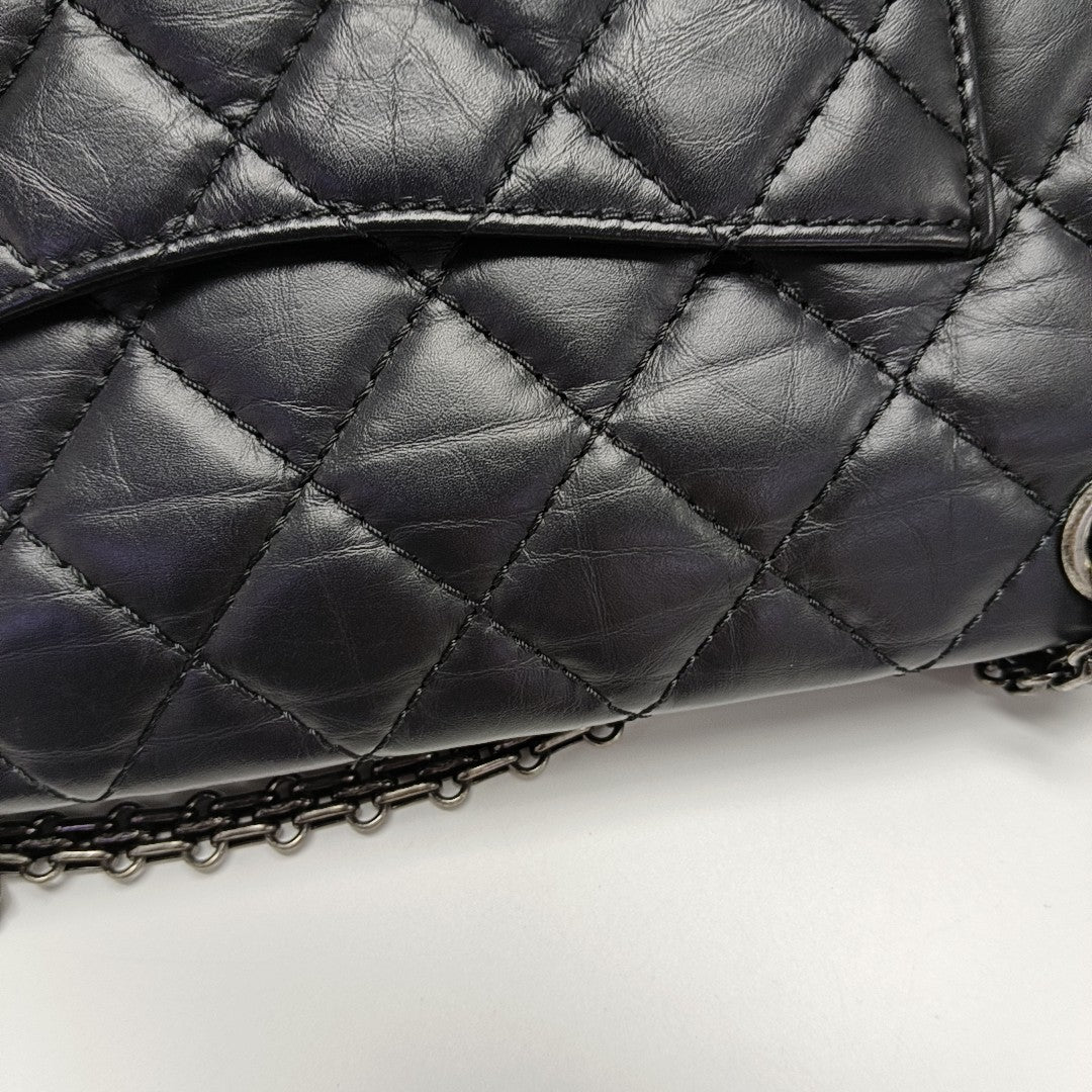 2.55 227 (jumbo) Quilted Vintage Calf Black