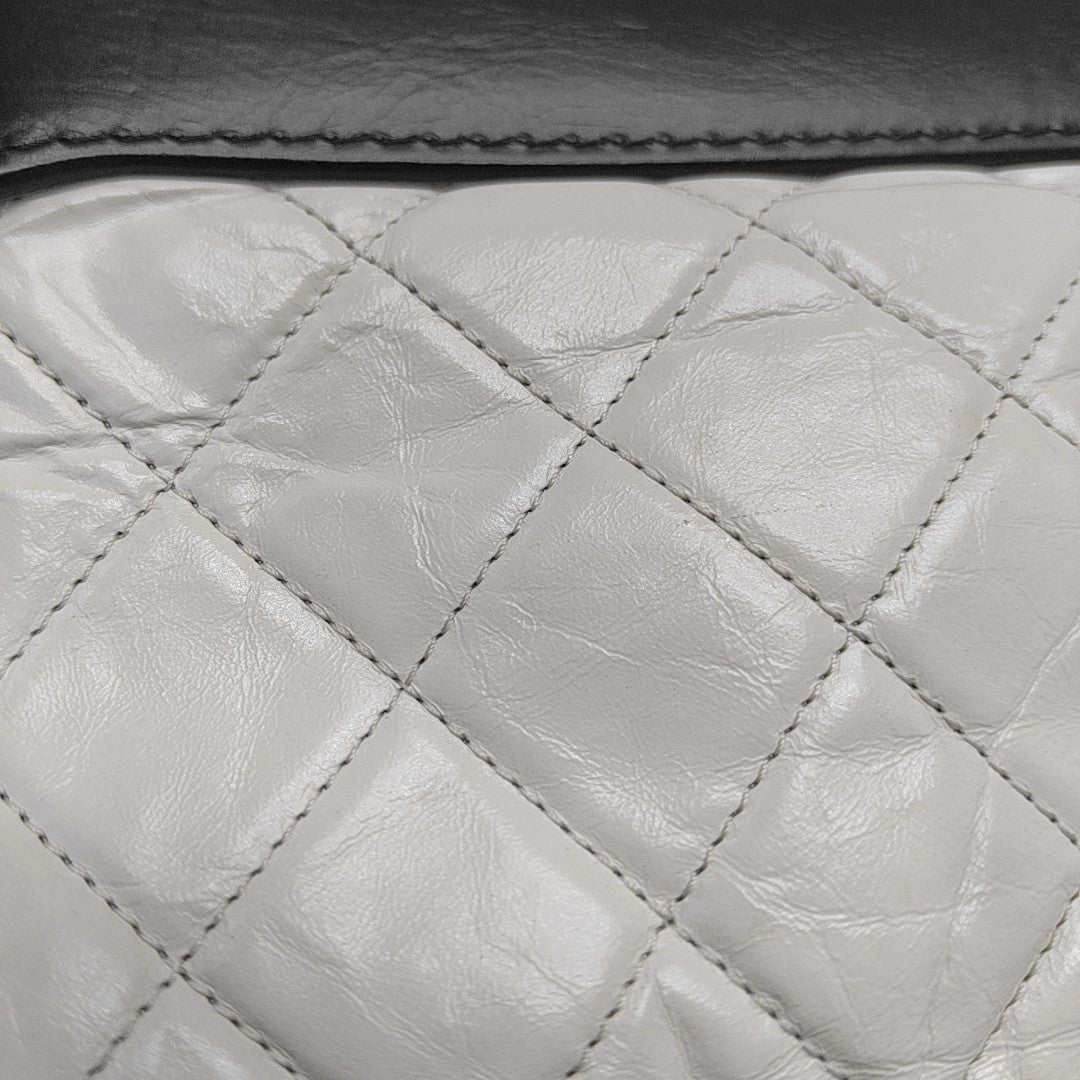 GABRIELLE Small Quilted Calfskin White