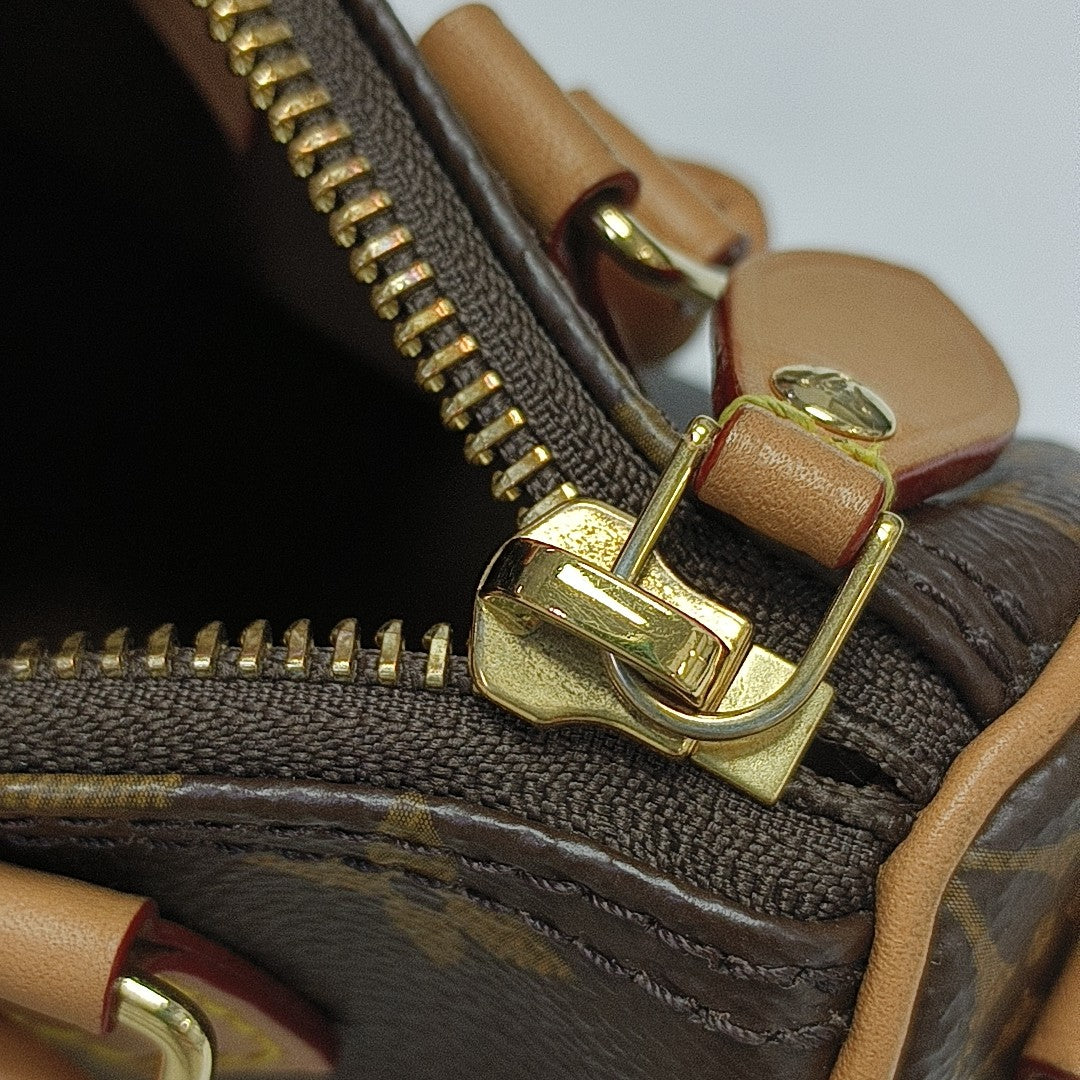 SPEEDY Nano Monogram Coated Canvas Brown