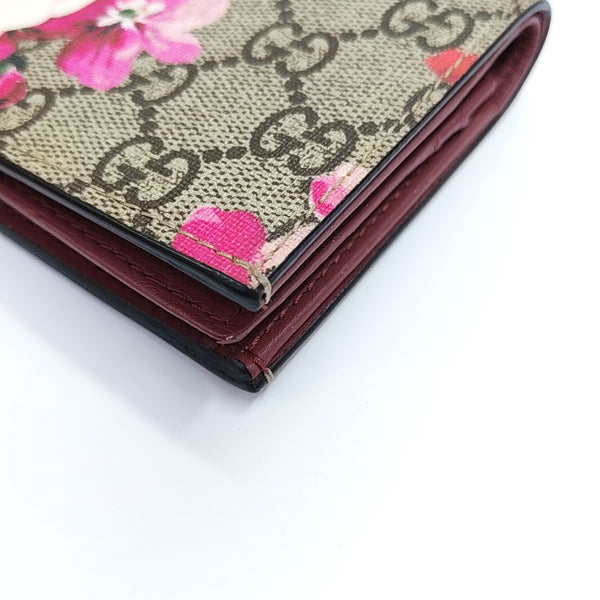 GG Blooms Monogram Coated Canvas Beige Wallet