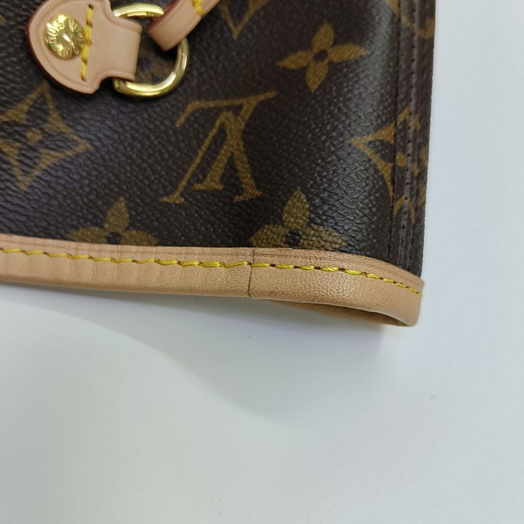 NEVERFULL MM Monogram Coated Canvas Brown