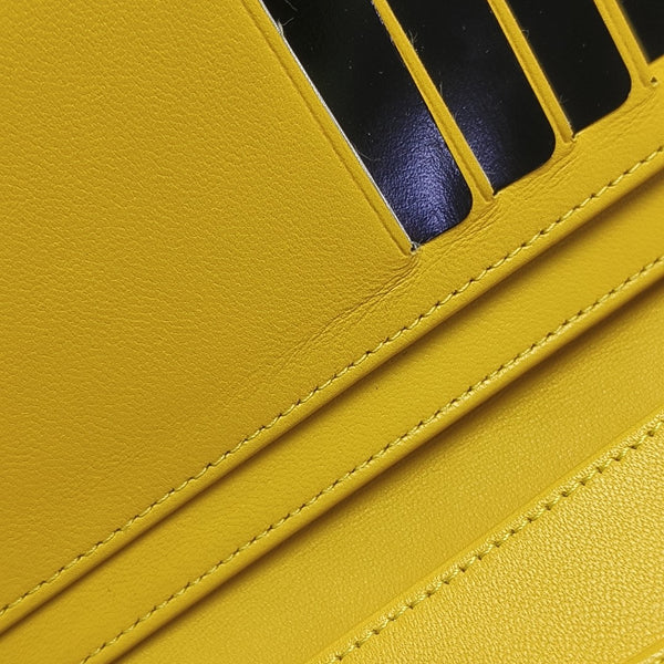 Quilted Lambskin Wallet Yellow
