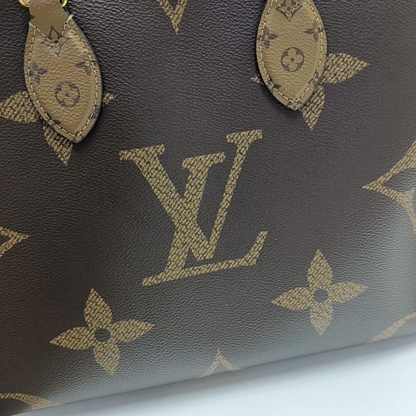 ONTHEGO MM Monogram Coated Canvas Brown