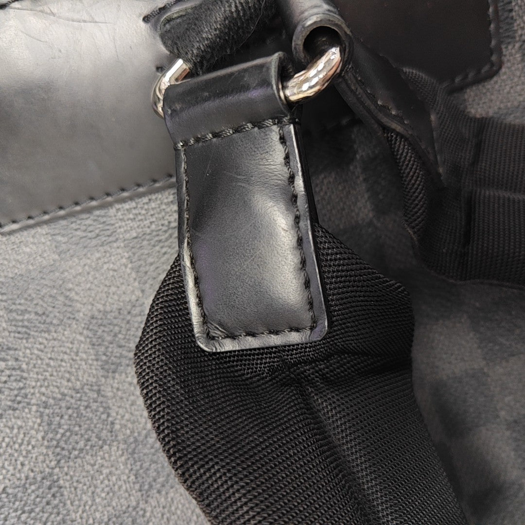 JOSH Damier Graphite Coated Canvas Gray