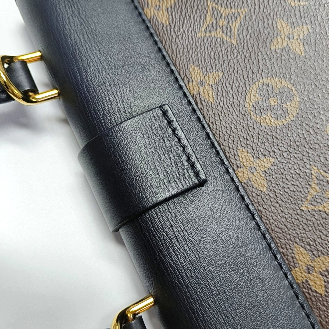 LOCKY BB Monogram Coated Canvas Brown