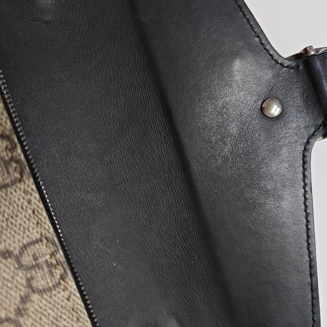 Dionysus Mini Monogram Coated Canvas Beige