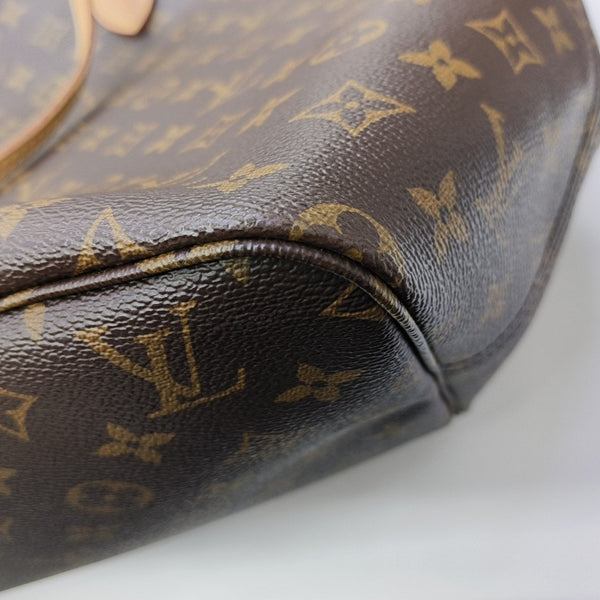 NEVERFULL GM Monogram Coated Canvas Brown