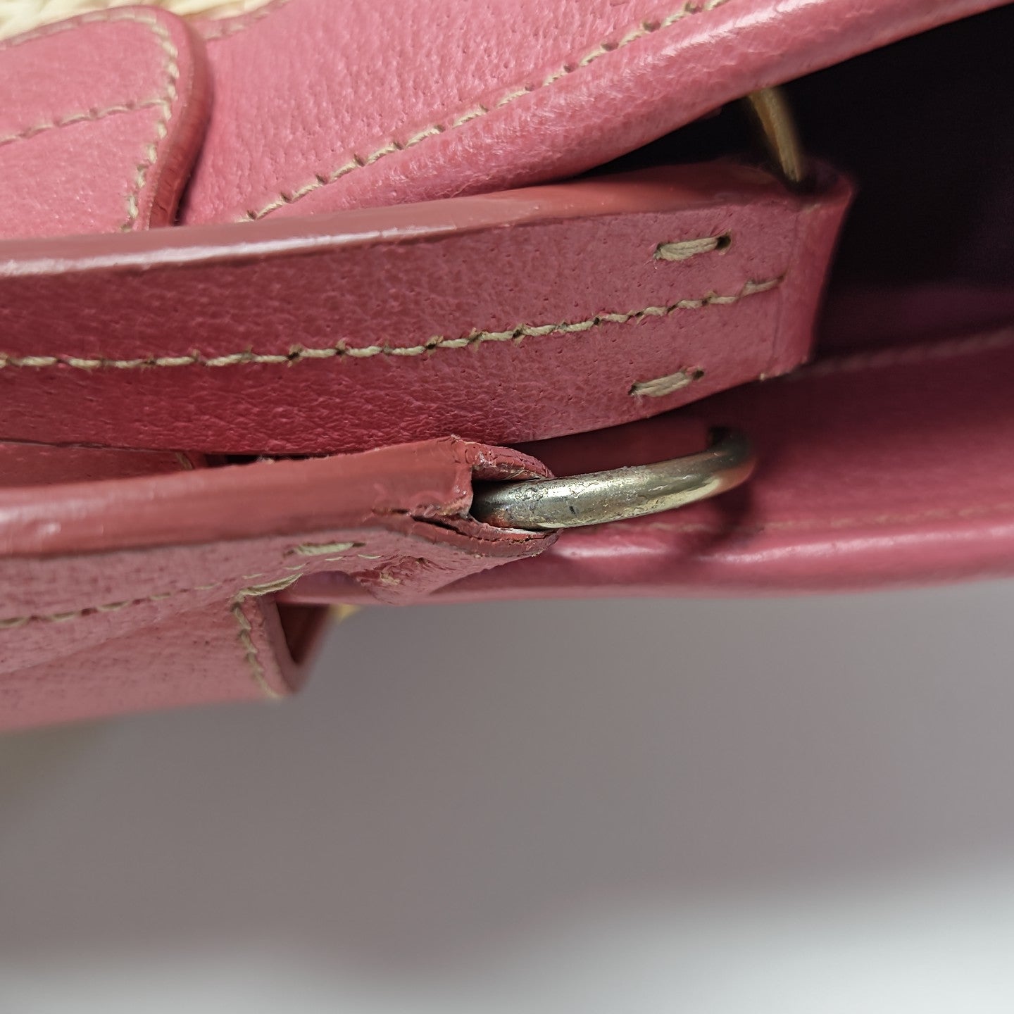 Calfskin Top Handle Bag Beige
