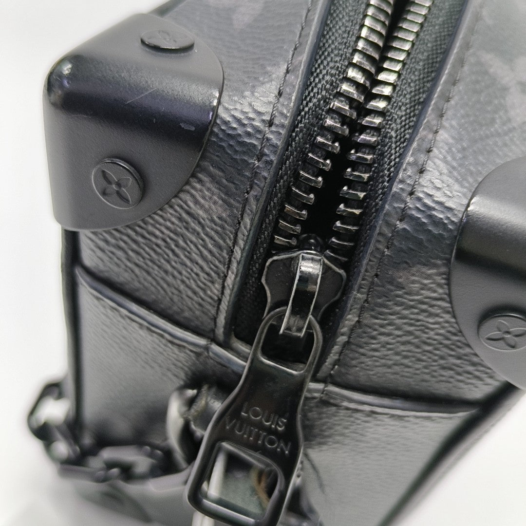 SOFT TRUNK Mini Monogram Coated Canvas Black