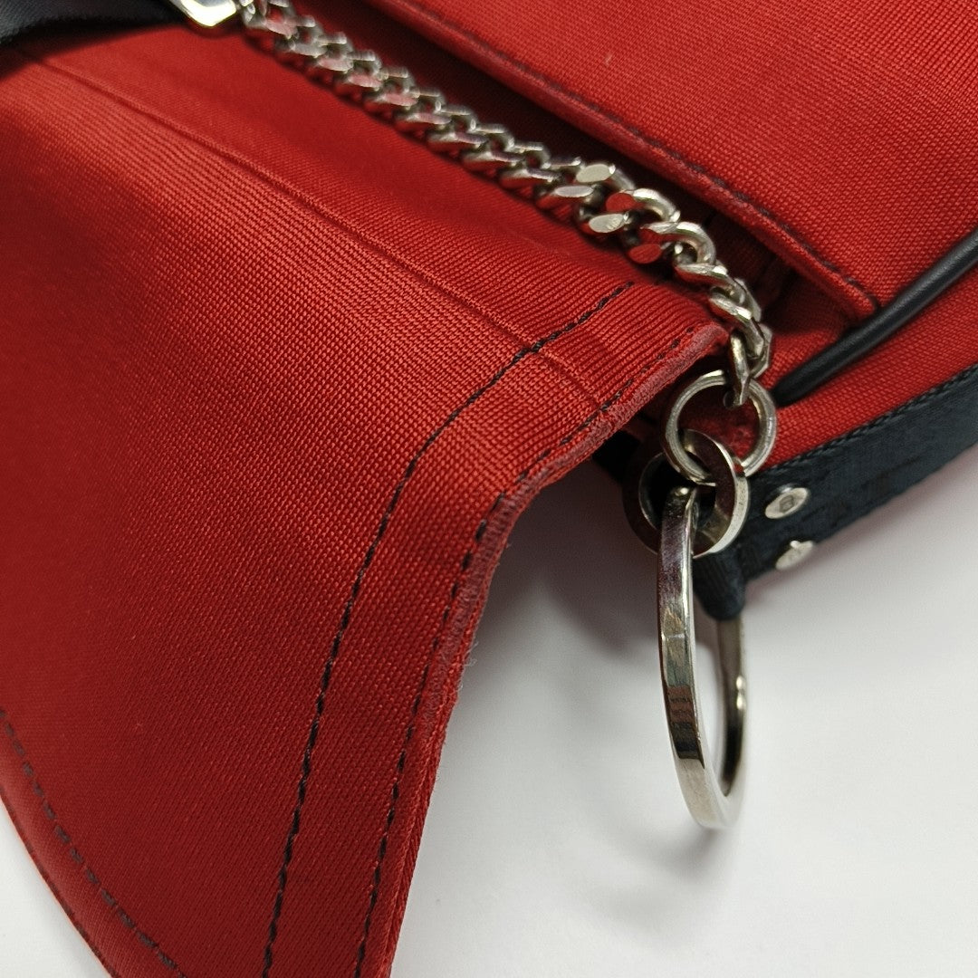 Fabric Shoulder Bag Red