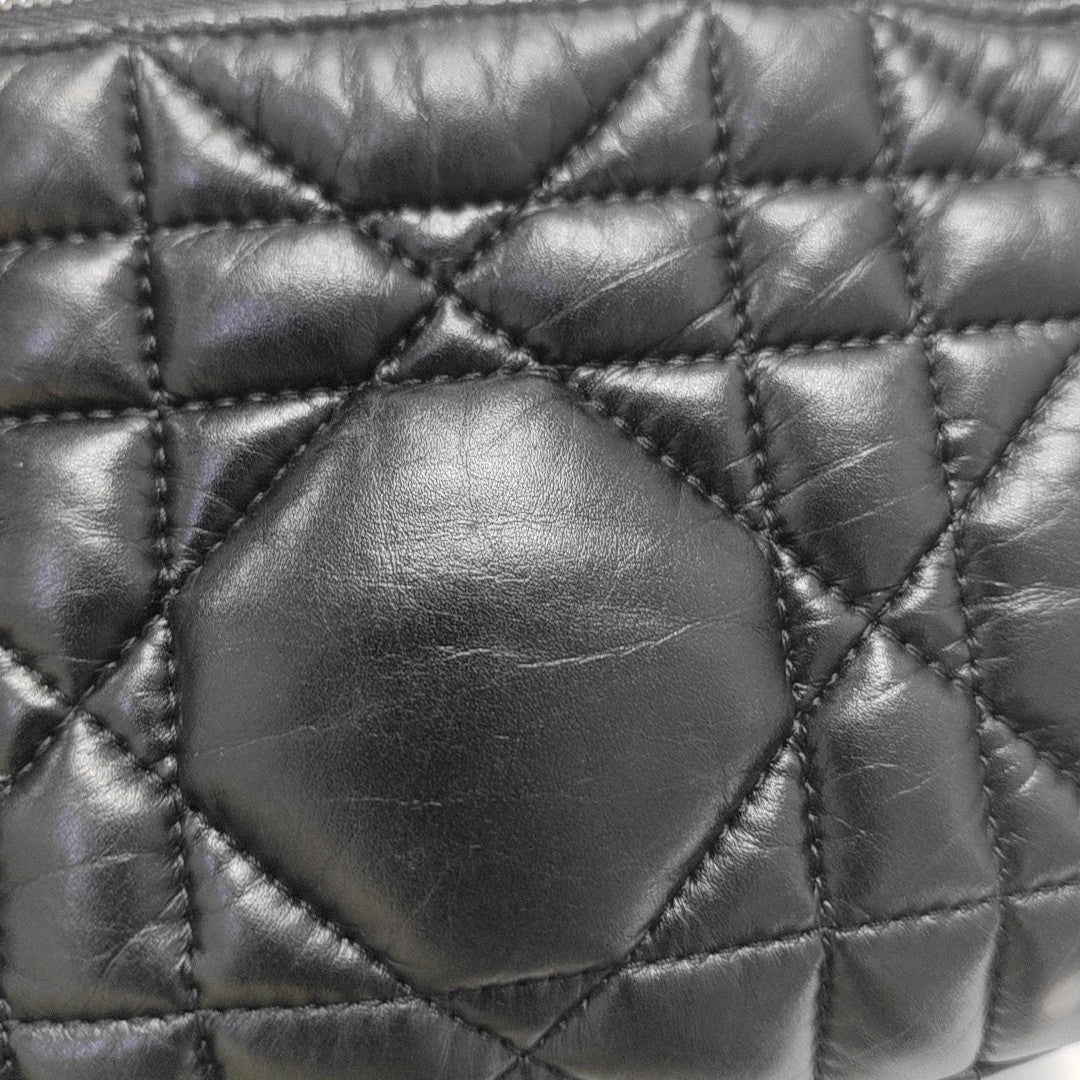 Diortravel Nomad Small Cannage Calfskin Black