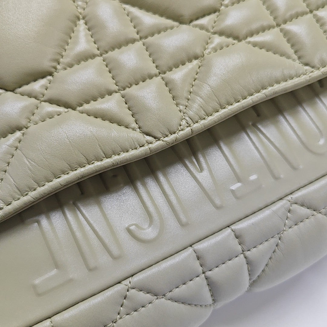 Dior Caro Medium Cannage Calfskin Green