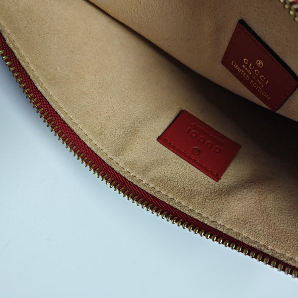 Monogram Coated Canvas Clutch Beige