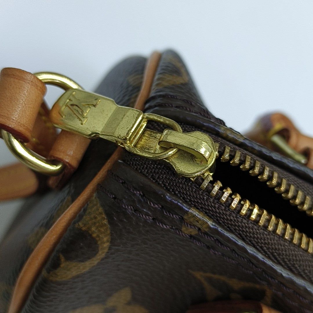 SPEEDY Nano Monogram Coated Canvas Brown