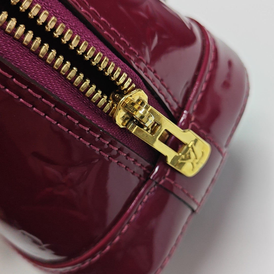 ALMA BB Monogram Patent Leather Red