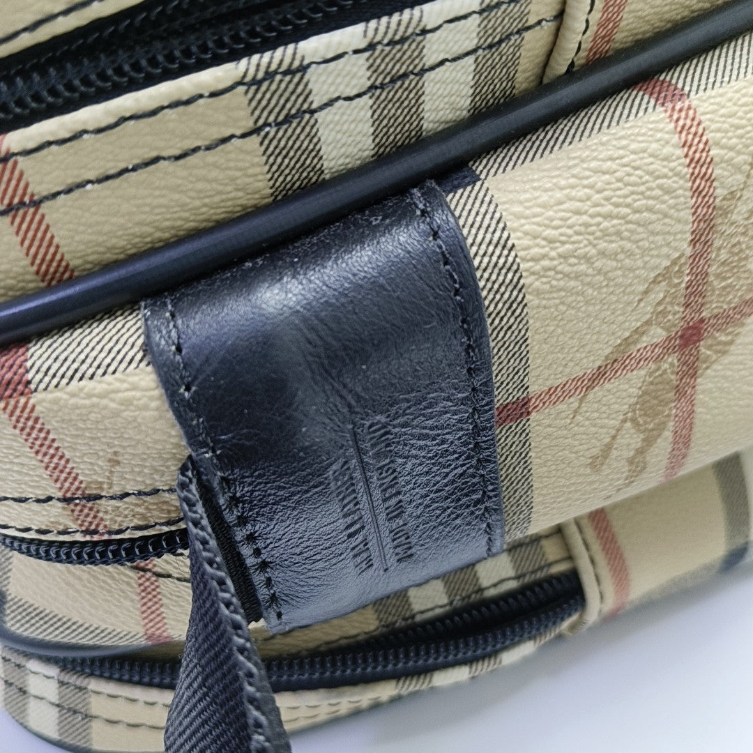 Coated Canvas Shoulder Bag Black