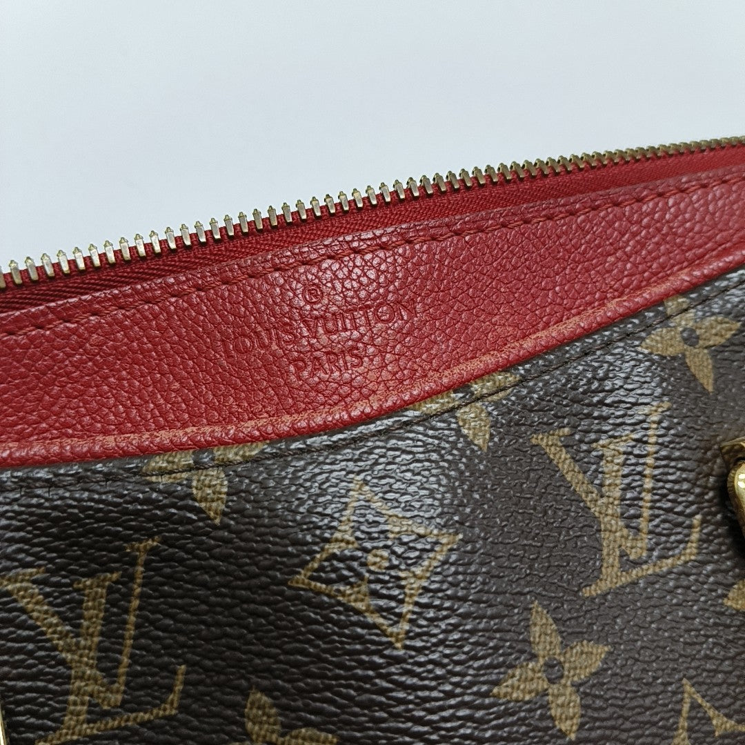 PALLAS MM Monogram Coated Canvas Brown