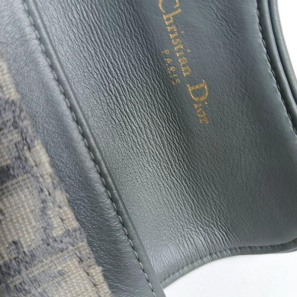 Authenticated pre-owned  Saddle Oblique Canvas Gray Wallet - Wallet at Looply