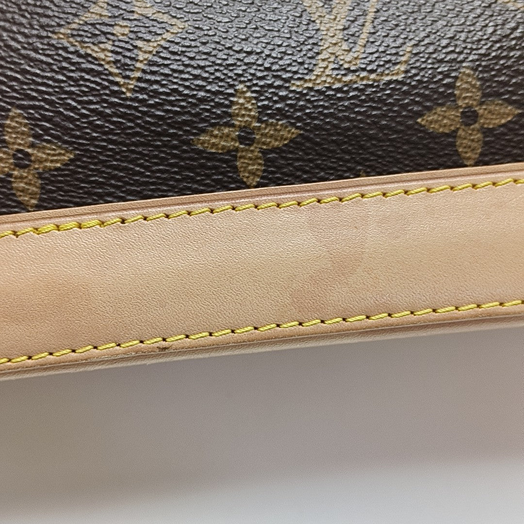 ALMA BB Monogram Coated Canvas Brown