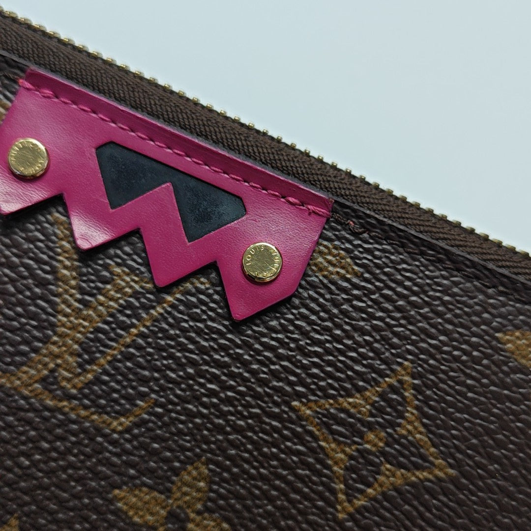 ZIPPY Monogram Coated Canvas Brown Wallet