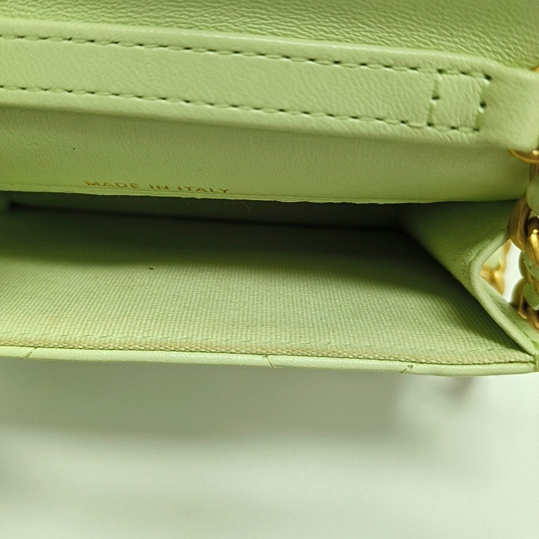 Authenticated pre-owned  CHANEL 19 Quilted Lambskin Green - Crossbody Bag at Looply