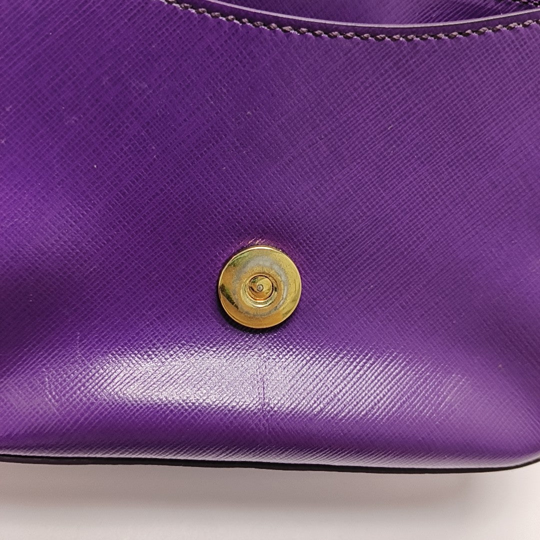 Calfskin Shoulder Bag Purple
