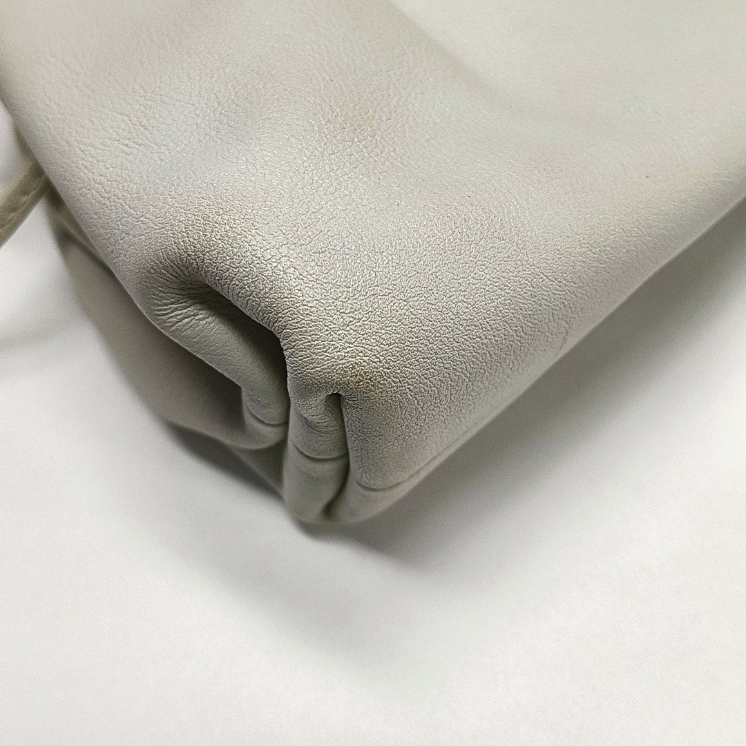 Authenticated pre-owned  The Pouch Mini Calfskin White - Shoulder Bag at Looply