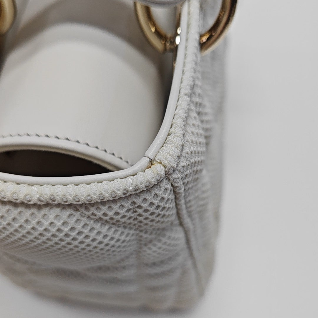Lady D-Lite Mediano Tejido Acolchado Blanco