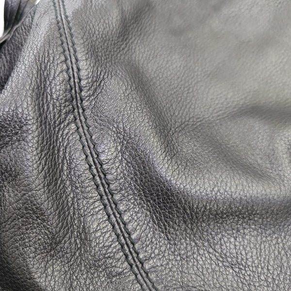 Calfskin Top Handle Bag Black