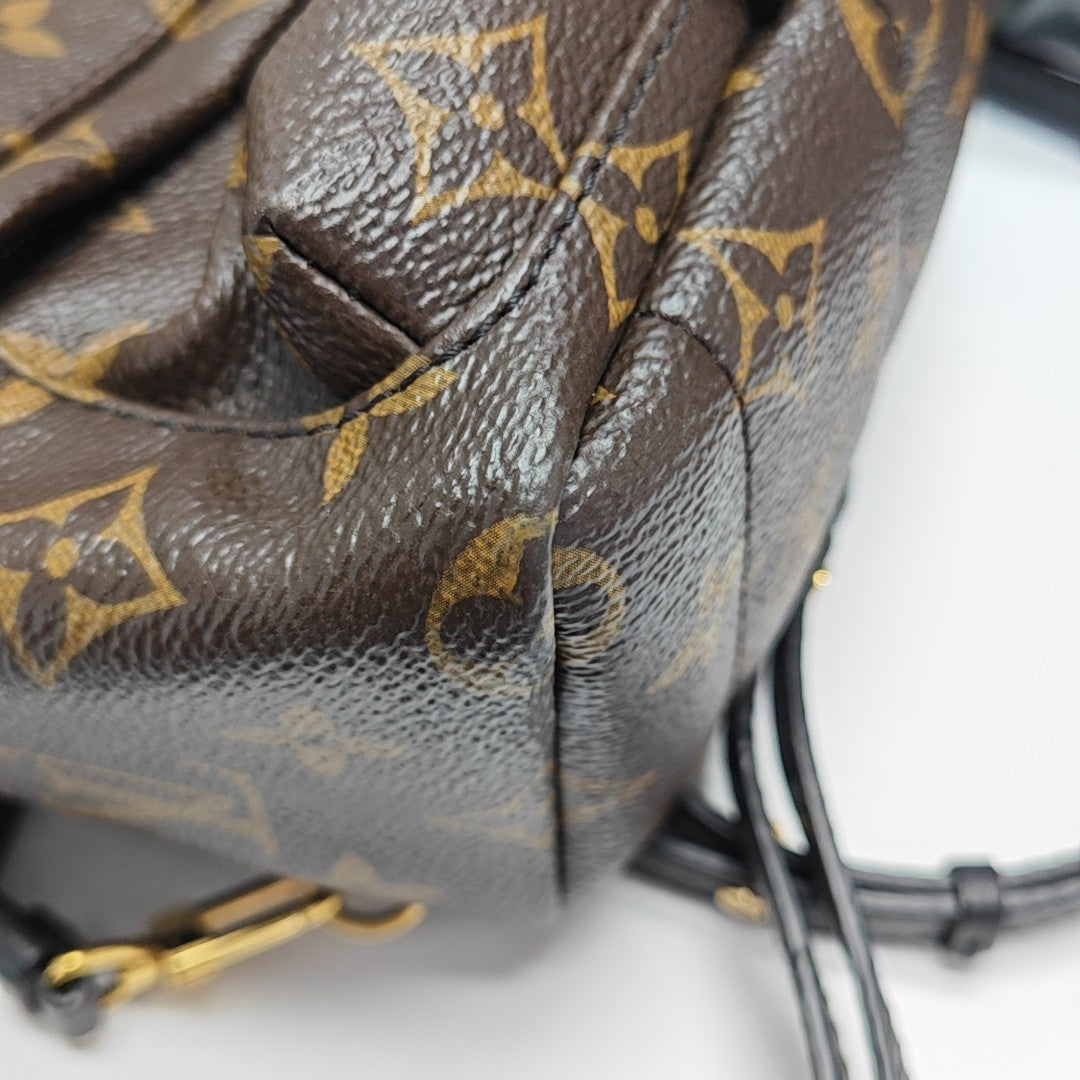 PALM SPRINGS Mini Monogram Coated Canvas Brown