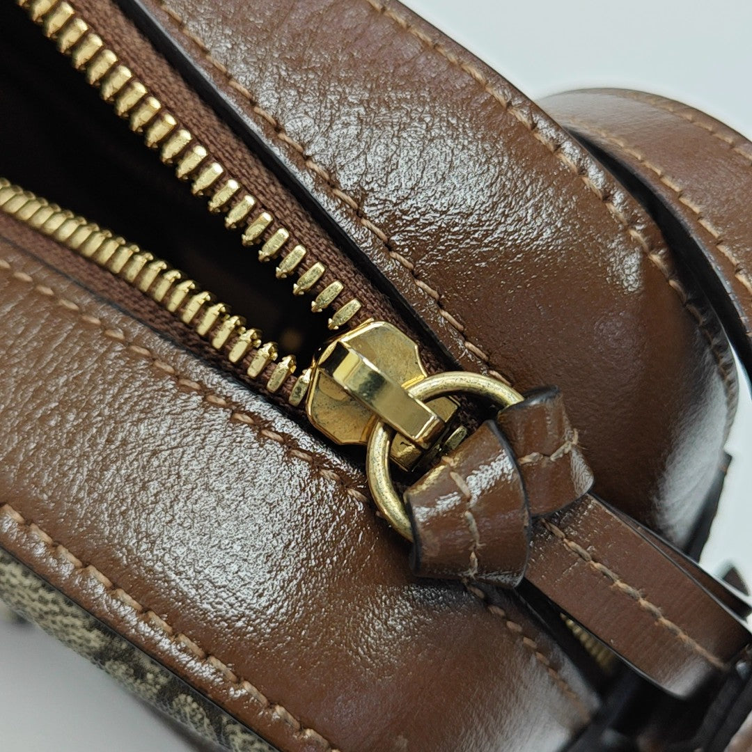 Horsebit 1955 Small Coated Canvas Beige