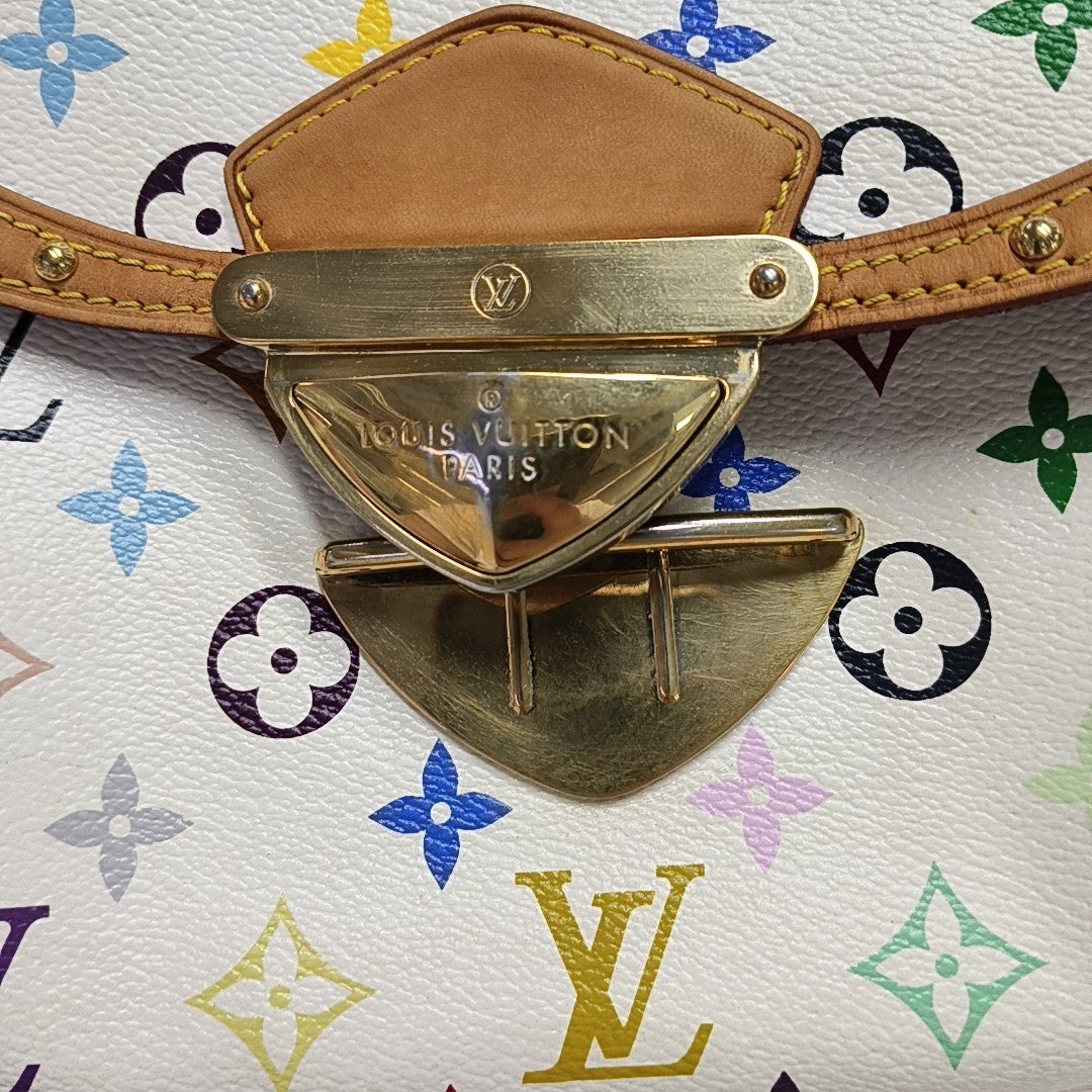 LV × TM BEVERLY MM Monogram Coated Canvas White