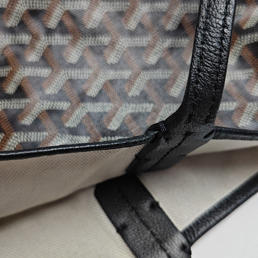 Coated Canvas Tote Bag Black