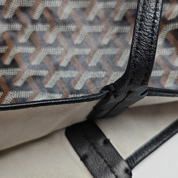 Coated Canvas Tote Bag Black