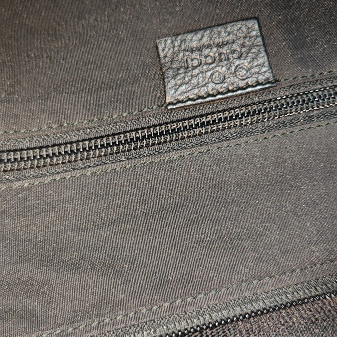 Monogram Canvas Shoulder Bag Brown