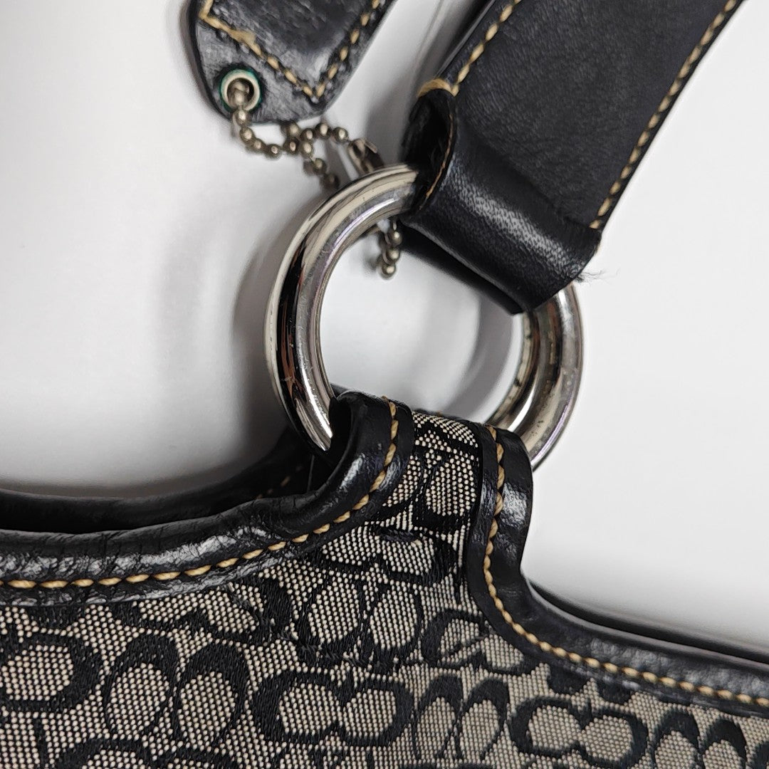 Monogram Canvas Tote Bag Gray