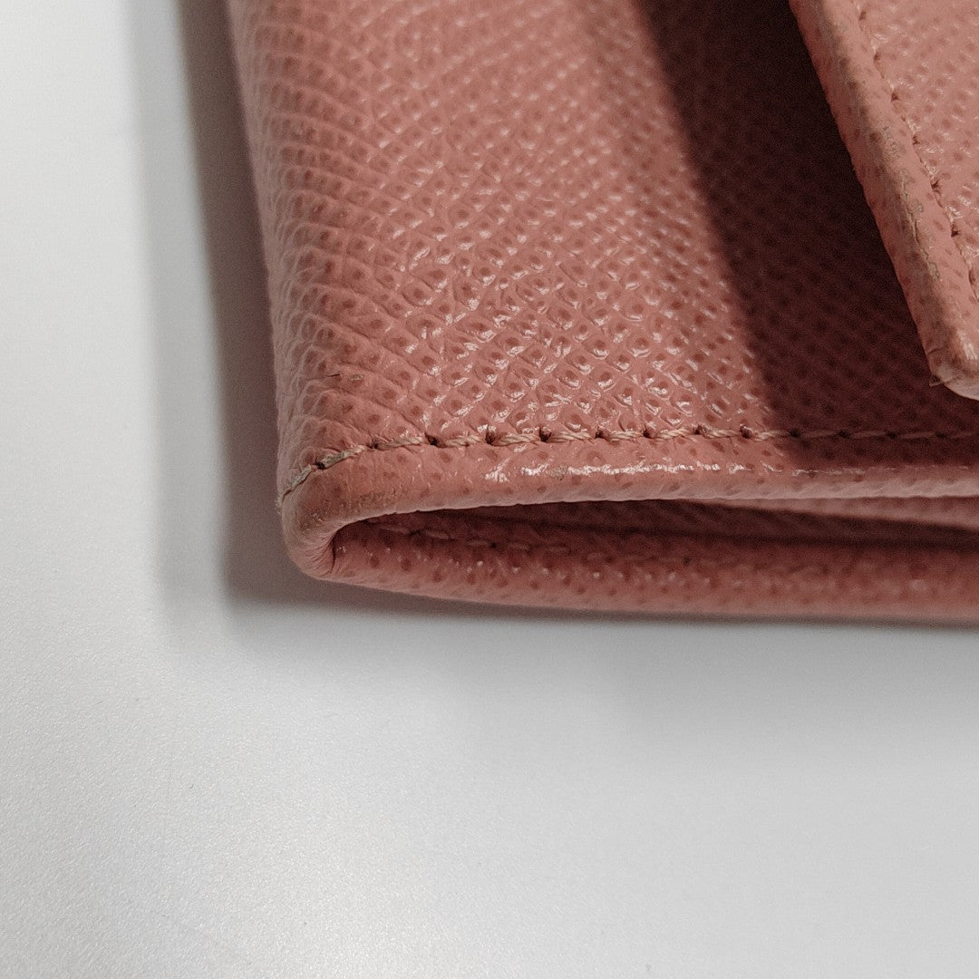 BVLGARI Calfskin Pink Wallet