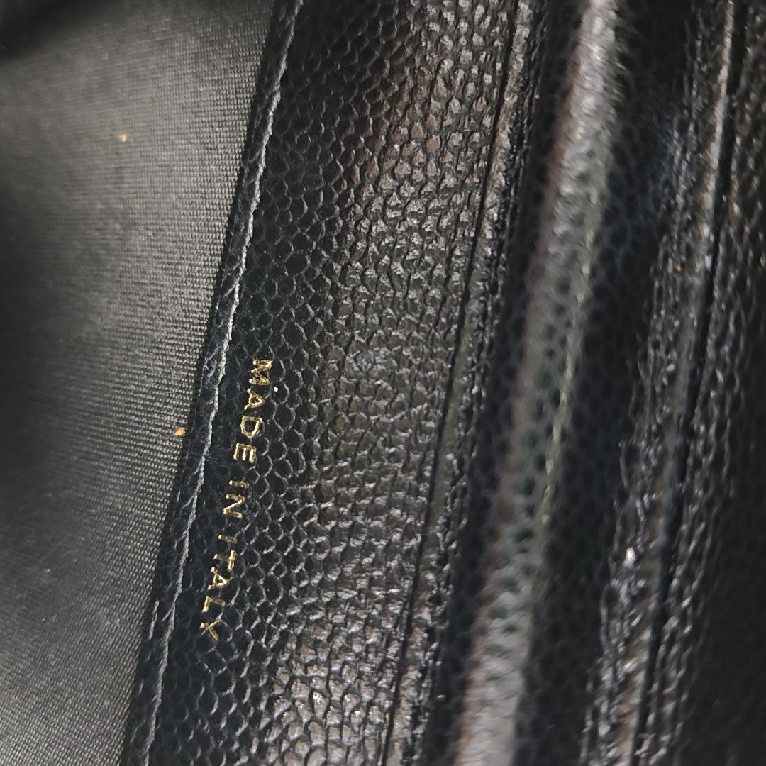 WOC Quilted Grained Calfskin Black