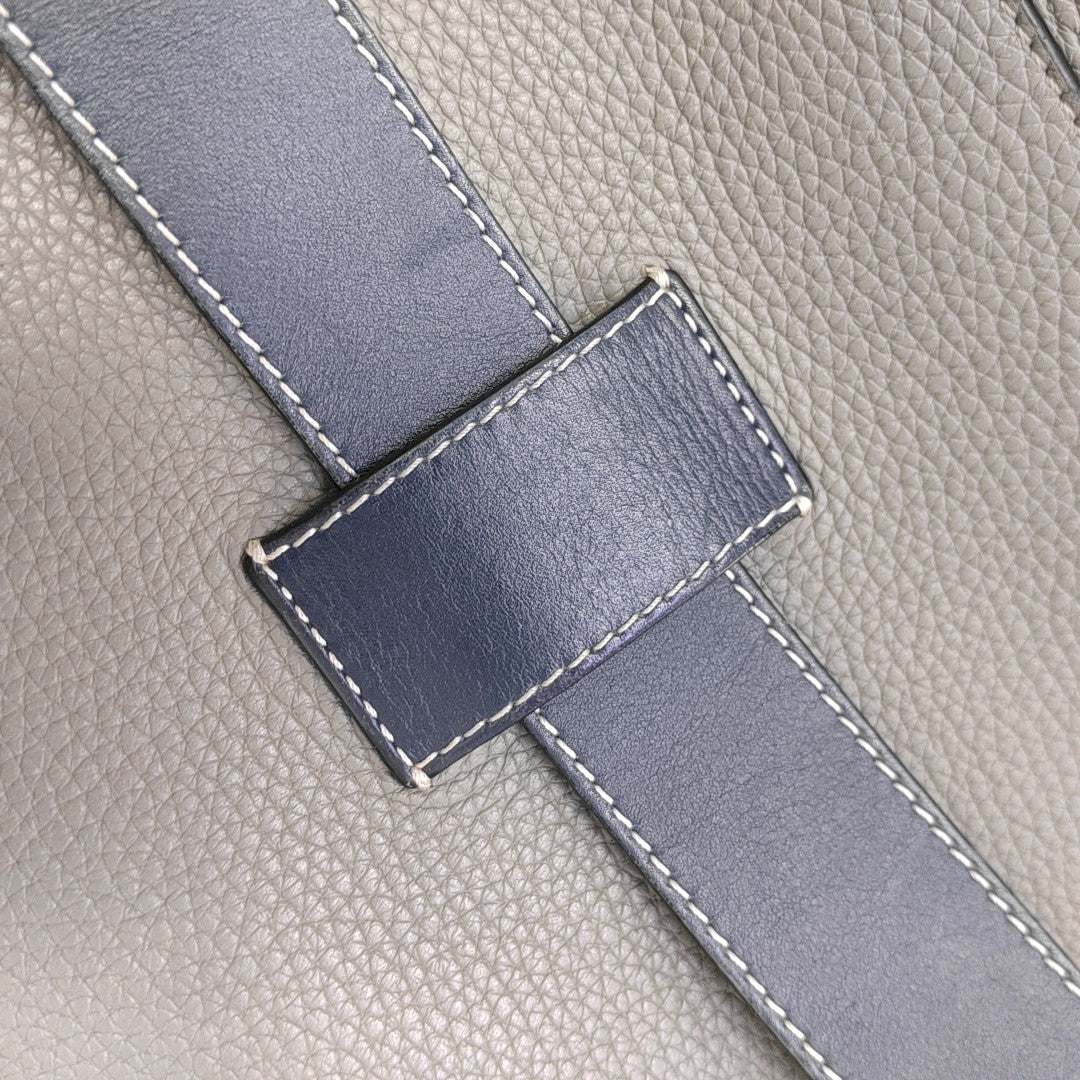 Calfskin Shoulder Bag Gray