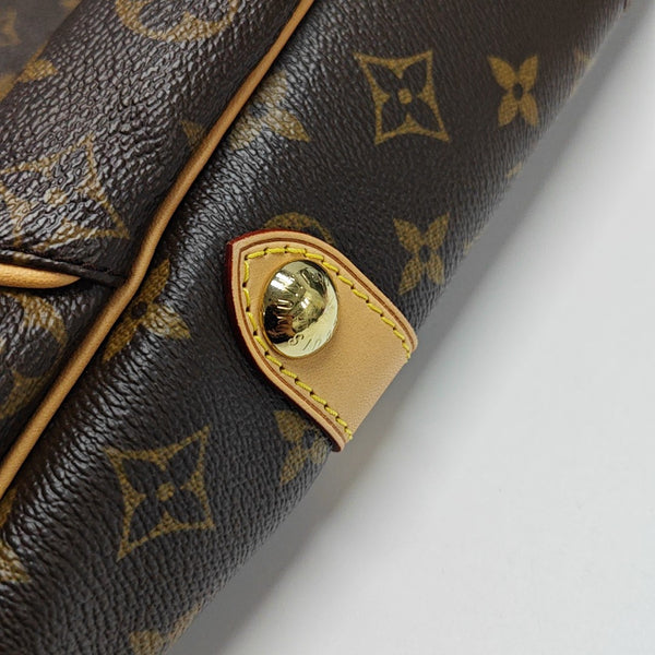GALLIERA GM Monogram Coated Canvas Brown