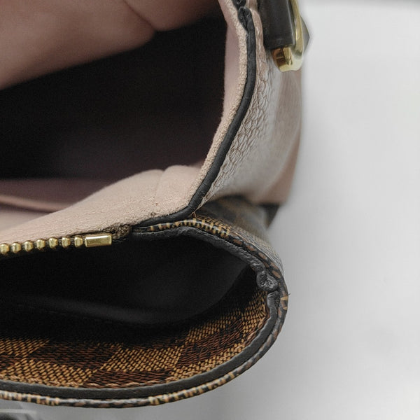 NORMANDY Damier Ebene Coated Canvas Brown