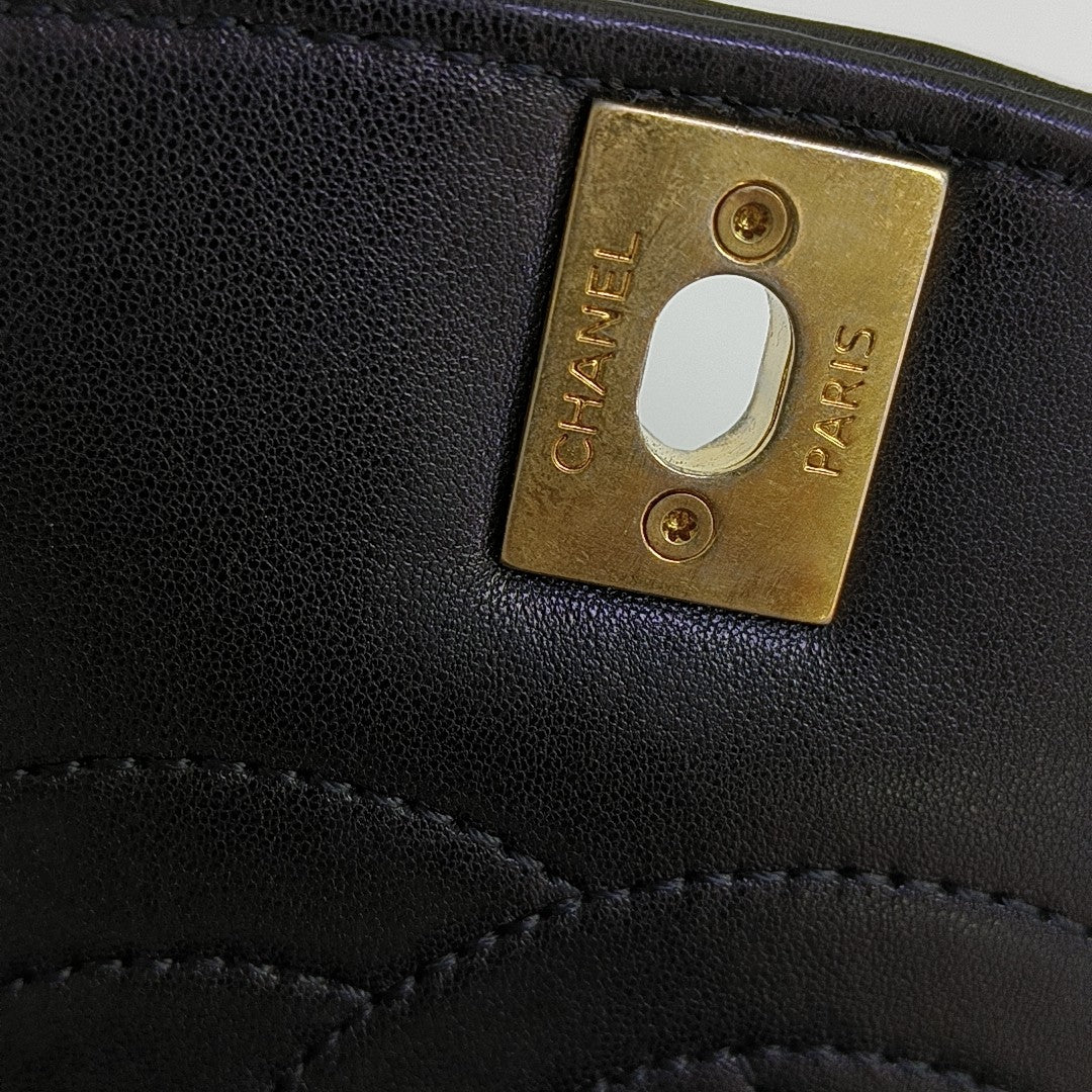 DIANA CC Quilted Lambskin Black