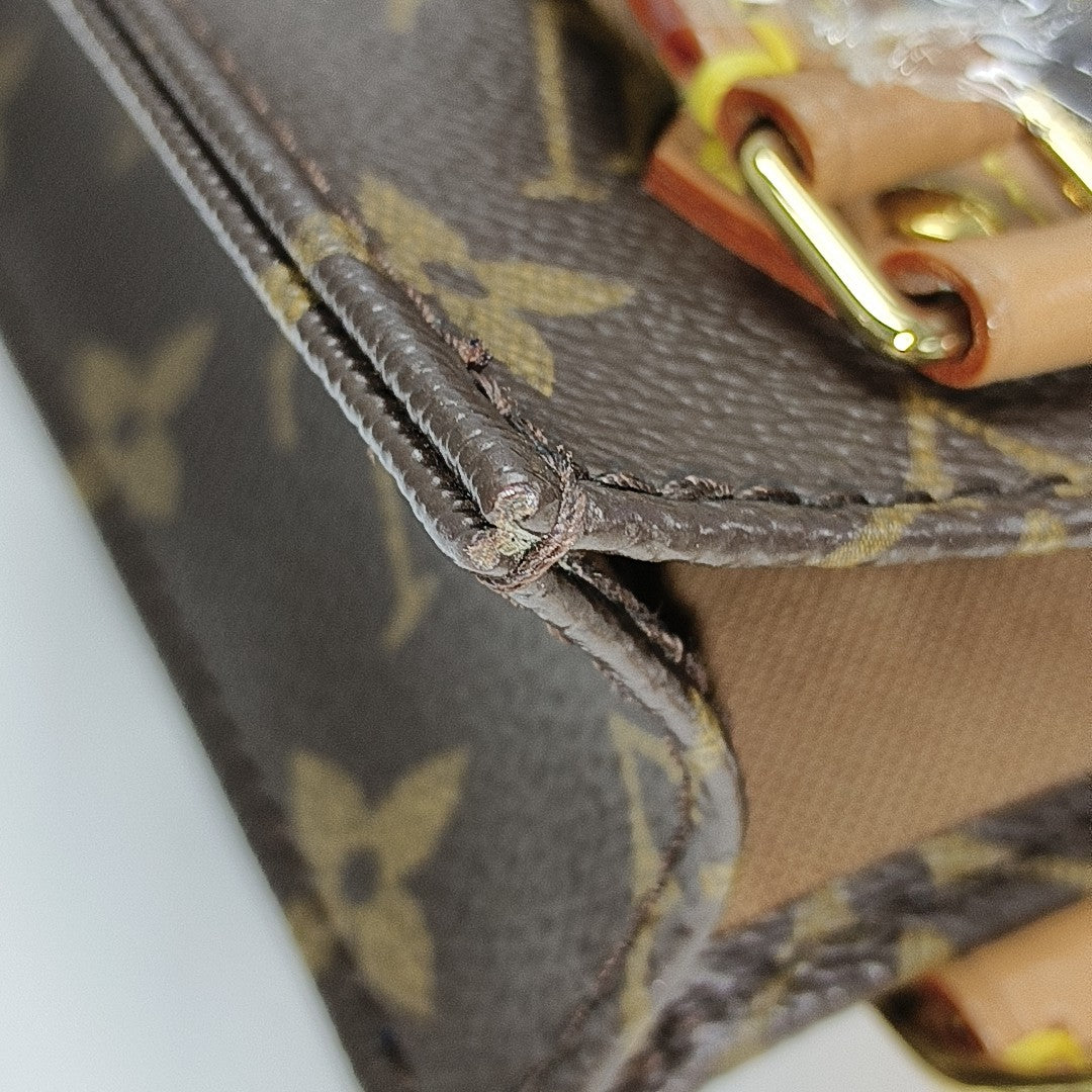 SAC PLAT Mini Monogram Coated Canvas Brown