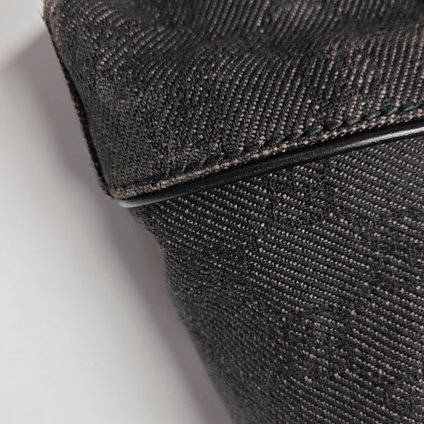 Monogram Denim Top Handle Bag Black