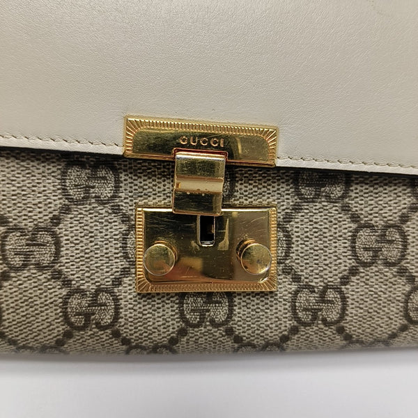 Padlock Mini Monogram Coated Canvas White