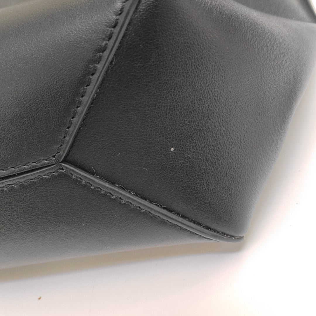 Puzzle Fold Mini Calfskin Black
